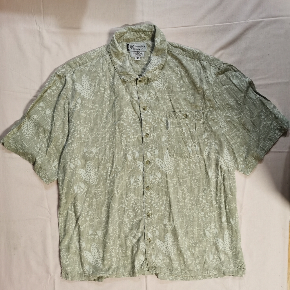 Columbia Men's Short Sleeve Button Up Fishing Sport Shirt XL